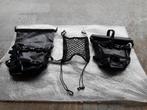 Valbeugel tassen 2x6 L + Bagage net, Motoren, Accessoires | Koffers en Tassen, Ophalen of Verzenden, Gebruikt
