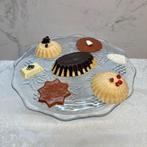 Glazen Taartplateau op Voet - Gebakjes Presentatie, Antiek en Kunst, Ophalen of Verzenden