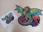 Houten puzzel A3 formaat Draak, Hobby en Vrije tijd, Ophalen of Verzenden, Minder dan 500 stukjes, Zo goed als nieuw