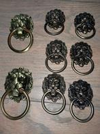 Leeuwenkop Hendel - Set van 7, Huis en Inrichting, Woonaccessoires | Kapstokken, Ophalen of Verzenden, Gebruikt, Metaal, Overige typen