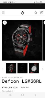 Alpha Sierra Defcon Horloge nieuw is doos, Overige merken, Leer, Staal, Polshorloge