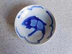 Diep Bord Koi 11,5 cm. Blauw, Antiek en Kunst, Ophalen of Verzenden