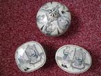 3 Lak Doosjes met Chinese Taferelen, Ophalen of Verzenden