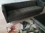 3-zits bank met hocker velvet warm groen Woood, Ophalen, Zo goed als nieuw, Metaal, Modern