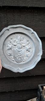 Tinnen bord en ketel theekan., Ophalen of Verzenden
