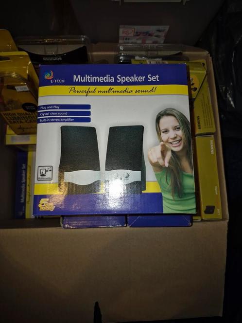 7 x E-TECH Multimedia Speakerset en andere spullen, Computers en Software, Pc speakers, Nieuw, Audiokanaal 2.0, Ophalen of Verzenden