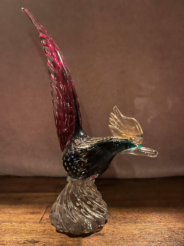 Glazen Vogel Sculptuur, Antiek en Kunst, Antiek | Glas en Kristal, Ophalen of Verzenden