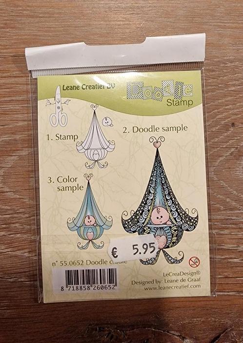 4x Doodle stempels Leanne Creatief 6,- alle 4 of 1,75 pst, Hobby en Vrije tijd, Stempelen, Nieuw, Ophalen of Verzenden