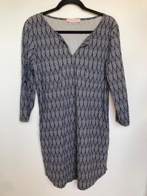 Studio Anneloes travel jurk rechtvallend blauw wit maat S, Kleding | Dames, Jurken, Zo goed als nieuw, Maat 36 (S), Blauw, Knielengte