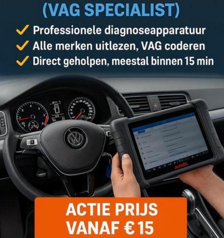 Foutcodes uitlezen en coderen Vag Volkswagen Audi Seat Skoda, Auto diversen, Tuning en Styling, Ophalen of Verzenden