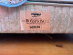 Eenpersoons bed : boxspring , gratis af te halen, Huis en Inrichting, Ophalen, 90 cm, Eenpersoons, Zo goed als nieuw