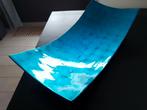 Aqua blauwe langwerpige schaal, Huis en Inrichting, Woonaccessoires | Schalen en Manden, Ophalen, Kunststof, Schaal, Zo goed als nieuw