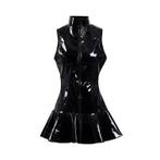 Zwarte wetlook jurk pvc mini leren sexy dames vrouwen jurkje, Kleding | Dames, Jurken, Maat 38/40 (M), Verzenden, Zwart, Nieuw