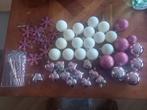 Kerstballen en lampjes glitter roze, Ophalen of Verzenden, Zo goed als nieuw
