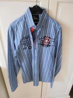 Overhemd blauw maat 37 Gabbiona denim, Blauw, Halswijdte 38 (S) of kleiner, Zo goed als nieuw, Ophalen of Verzenden