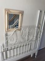Metalen wit bed 140/200 cm, Ophalen, Verstelbaar, Wit, Tweepersoons