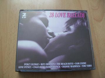 CD : 28 Love Ballads - dubbel CD - 2 CD's - zo goed als nieu beschikbaar voor biedingen