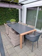 Tuintafel met 8 stoelen, 100 tot 150 cm, 200 cm of meer, Ophalen of Verzenden, Vijf personen of meer