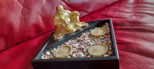 Oud meditatie Rekwisiet "Zen tuin " met Buddha, Huis en Inrichting, Woonaccessoires | Boeddhabeelden, Nieuw, Verzenden