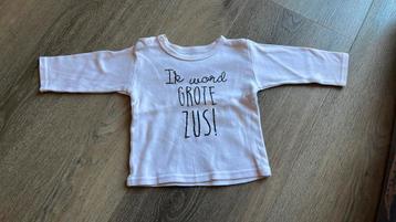 Shirt Grote zus maat 80 beschikbaar voor biedingen