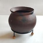Vintage rustieke kleipot, bloempot, Gebruikt, -, -, Rond