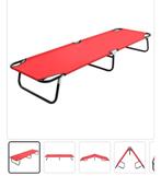 VIDA XL opklapbed stretcher groen, Huis en Inrichting, Overige materialen, Zo goed als nieuw, Groen, Eenpersoons
