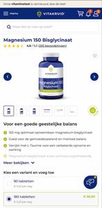 Vitakruid Magnesium 150 Bisglycinaat - 174 stuks Big Pack!, Ophalen of Verzenden, Zo goed als nieuw, Poeder of Drank