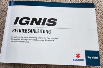SUZUKI IGNIS INSTRUCTIE BOEK NIEUW  beschikbaar voor biedingen