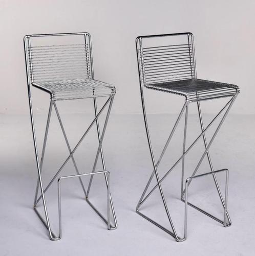 2 Till Behrens Design Krukken Kreuzschwinger Schlubach 1983, Huis en Inrichting, Barkrukken, Zo goed als nieuw, 90 cm of meer