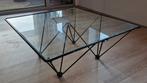Glazen salontafel Paolo Piva stijl vierkant, 50 tot 100 cm, Minder dan 50 cm, Paolo Piva, Gebruikt