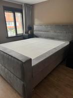 Heel mooi grijs kleurige boxspring!, Ophalen, Strak, 210 cm, Tweepersoons