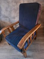 Rokersstoel, Vintage jaren '50 fauteuil blauw verstelbaar, Ophalen