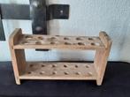 Houten laboratoriumrekje,vergrijsd ,sleets ,landelijk stoer, Ophalen of Verzenden