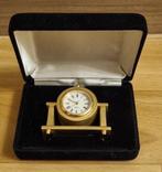 Mini miniatuur bureau klokje met originele doos., Antiek en Kunst, Antiek | Klokken, Ophalen of Verzenden