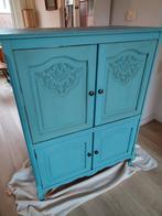 Turquoise TV Kast met deuren, Huis en Inrichting, Kasten | Kledingkasten, Ophalen, Gebruikt, 100 tot 150 cm, Minder dan 100 cm