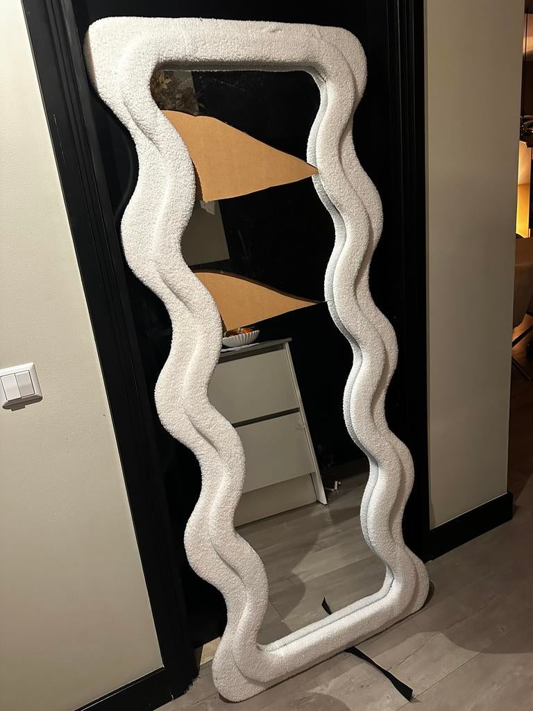 Teddy spiegel kwantum - schade, Huis en Inrichting, Woonaccessoires | Spiegels, Ophalen, Gebruikt, 100 tot 150 cm, Rechthoekig