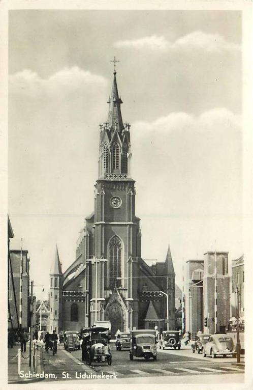 (388-532-023) Schiedam St Liduinakerk, Verzamelen, Ansichtkaarten | Nederland, Zuid-Holland, Verzenden