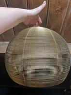 Goudkleurige ronde draad lampenkap, hanglamp, Ophalen of Verzenden, Zo goed als nieuw, Rond, 25 tot 50 cm