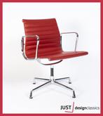 !AANBIEDING! Vitra ea108 Rood Leder Chroom (4 beschikbaar), Huis en Inrichting, Stoelen, Niet ingevuld, Zo goed als nieuw, Niet ingevuld