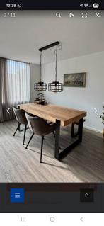 Eettafel met 2 stoelen, Huis en Inrichting, Tafels | Eettafels, Ophalen, Rechthoekig, 150 tot 200 cm, 50 tot 100 cm