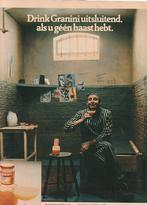Retro reclame 1972 Granini frisdrank man in gevangenis, Verzenden, Overige typen