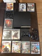 Playstation 3 slim ps3 met 1 controller en 10 spellen games., Ophalen of Verzenden, Met 1 controller, Slim, Gebruikt