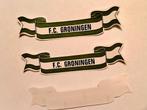 FC F.C. Groningen vintage voetbal club sticker banner logo, Ophalen of Verzenden, Zo goed als nieuw, Overige binnenlandse clubs