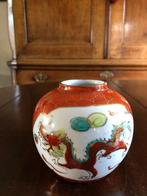 OUDE CHINESE GEMBERPOT DRAAK/FENIKS, Antiek en Kunst, Antiek | Porselein, Ophalen of Verzenden
