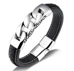 Leren armband., Ophalen of Verzenden, Nieuw, Zwart, Leer