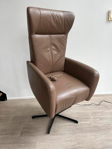 Prominent Sorisso Sta Op Relaxfauteuil Taupe Leer XL beschikbaar voor biedingen