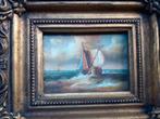 Olieverf Zeelandschap in Barok Lijst, Ophalen of Verzenden