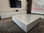 Salontafel hoogglans wit vierkant, Ophalen, Overige materialen, Gebruikt, 50 tot 100 cm
