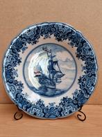 Groot Makkum bord met prachtige afbeelding, VOC schip, Antiek en Kunst, Antiek | Wandborden en Tegels, Ophalen of Verzenden