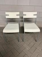 Twee witte ikea stoelen, Huis en Inrichting, Stoelen, Ophalen, Gebruikt, Wit, Twee